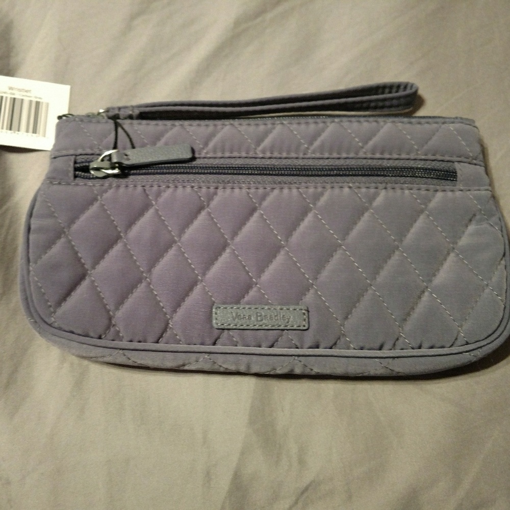 Quilted Carbon Gray wristlet
